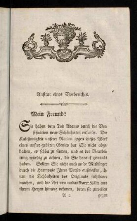 3-21, Anstatt eines Vorberichts.