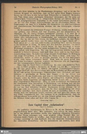 Zum Capitel über "Solarisation"