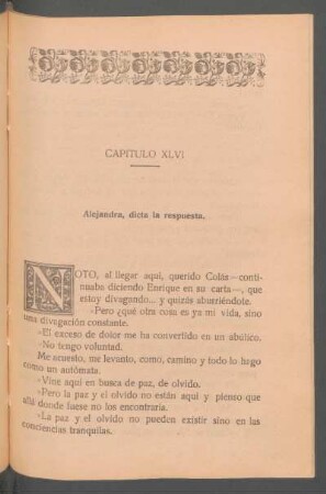 Capítulo XLVI - Alejandra, dicta la respuesta.