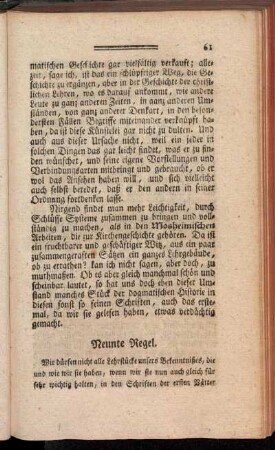 Neunte Regel.