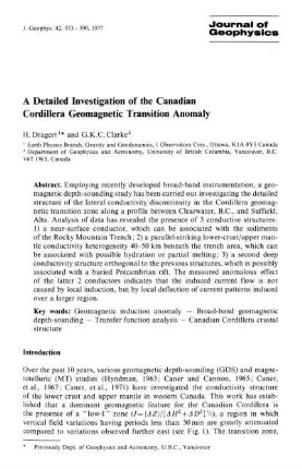 A detailed investigation of the Canadian cordillera geomagnetic transition anomaly