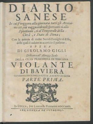 Pt. 1: Diario Sanese