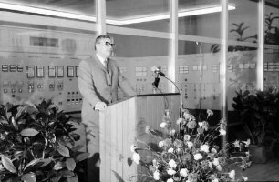Hausen an der Möhlin: Einweihung Wasserwerk, Ansprache Direktor Funk