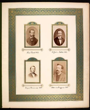 Karl Bardt. 1862, Alfred v. Sallet. 1862, Eugen Bormann. 1863, Ettore de Ruggiero. 1863