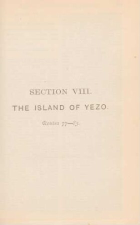 Section VIII. The island of Yezo. Routes 77-83