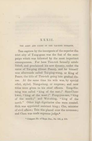 XXXII. The army and court of the Tai-Ping dynasty