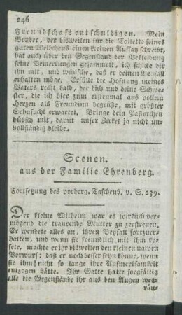 Scenen. aus der Familie Ehrenberg