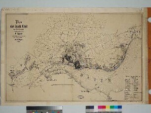 Plan der Stadt Kiel und Umgegend.