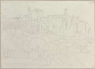 Blick auf Orvieto von der Brücke del Fosso aus