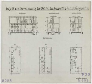 Technische Zeichnung : Projekt zur Erweiterung der Mühle des Herrn R. Ehrlich, Drygallen