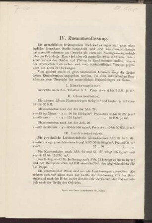 IV. Zusammenfassung.