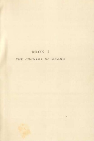 Book I. The country of Burma