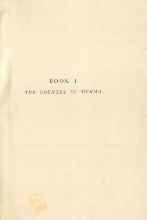 Book I. The country of Burma