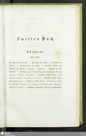 Zweites Buch. Odysseus. Erster Theil