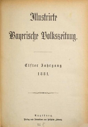 Illustrirte bayerische Volkszeitung. 1881 = Jg. 11