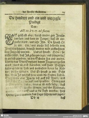 Die hundert und ein und vierzigste Predigt