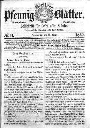 No. 11, Sonnabend, den 15. März