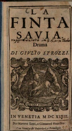 La finta savia : Drama