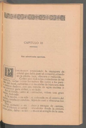 Capítulo III - Una advertencia oportuna.