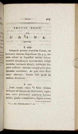 Sectio XXXIV. De Urina