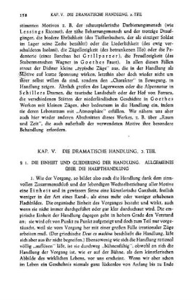 Kap. V. Die Dramatische Handlung, 2. Teil