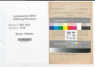 Entnazifizierung Wilhelm Busch , geb. 19.04.1904 (Steiger)