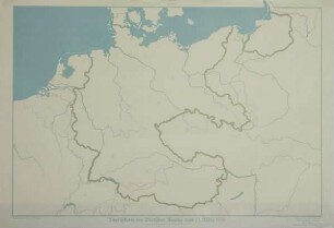 Umrisskarte des Deutschen Reiches vom 13. März 1938