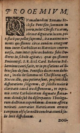 Disp. theol. de summo pontifice