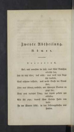 Zweyte Abtheilung. Römer.