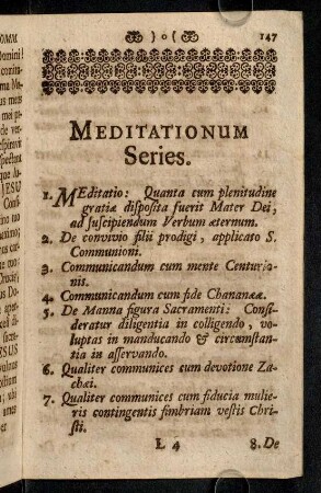 247-256, Meditationum Series