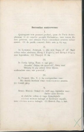 Sententiae controversae.