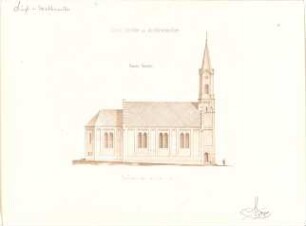 Stengel, Georg von; Wattenweiler; Neue Kirche - Aufriss
