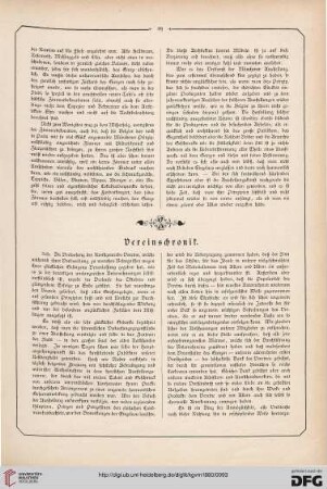 Vereinschronik