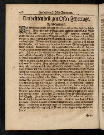 466-481, Am dritten heiligen Oster-Feyertage