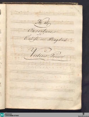 Ouverture de l'Opéra Calife de Bagdad à grand orchestreI