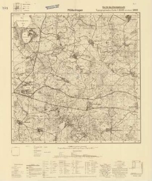 2443 Möllenhagen, Topographische Karte 1:25000 (4cm - Karte)