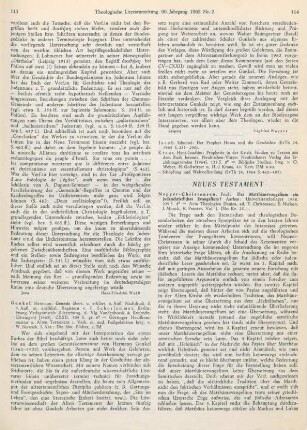 113-114 [Rezension] Gunkel, Hermann, Genesis