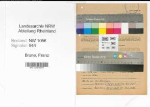 Entnazifizierung Franz Brune , geb. 01.01.1907 (Polizist)