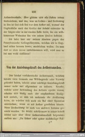 Von der Anziehungskraft des Aetherrausches