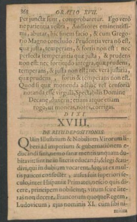 Oratio XVIII.