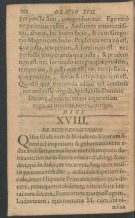 Oratio XVIII.