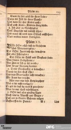 Psalm XX, XXI, XXVI, XXVIII, XXIX