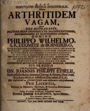Disp. med. inaug. sistens arthritidem vagam