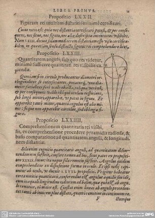 Propositio LXXII. Figuram rei multum distantis minime certificari.