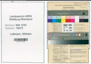 Entnazifizierung Wilhelm Lattmann , geb. 22.05.1902 (Steiger)