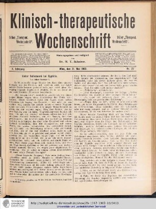 Nr. 22, 31. Mai 1902