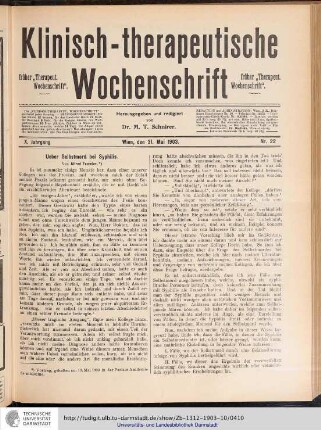 Nr. 22, 31. Mai 1902