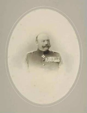 Julius Müser, Oberst und Kommandeur von 1899-1901, preuss. Offizier, Brustbild