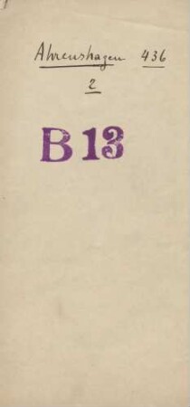 1741 (alte Nr.: 436) Ahrenshagen, Cover