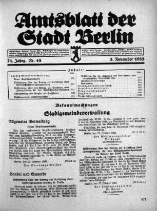 1933,45: Nr. 45, 5. November 1933